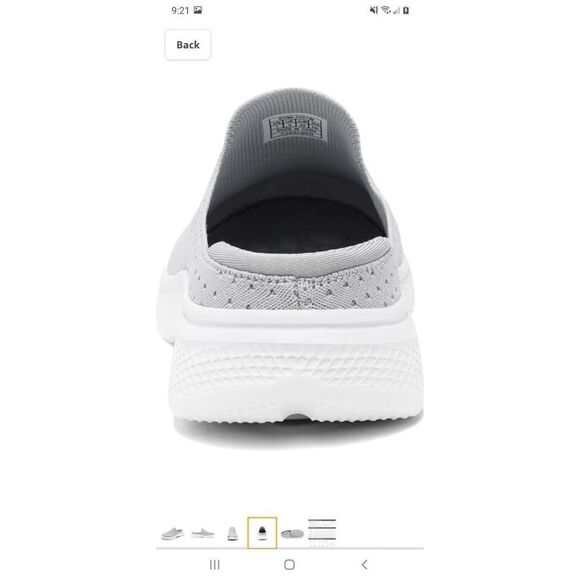 New Size 11 Dream Pairs Grey Mules Slip On Sneakers Knit Flats Walking Shoes - Picture 4 of 11